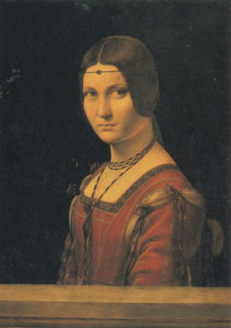 Leonardo  Da Vinci Portrait of a Lady at the Court of Milan (san05)